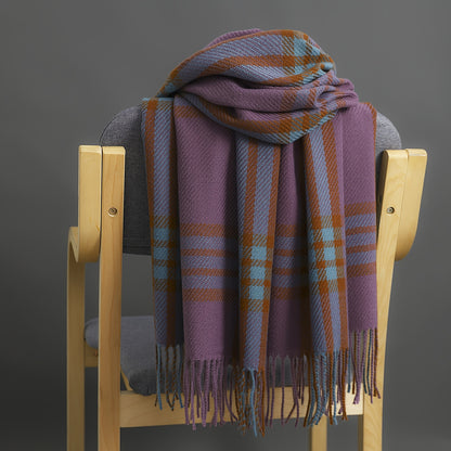 Pure Cashmere Checkered Scarf