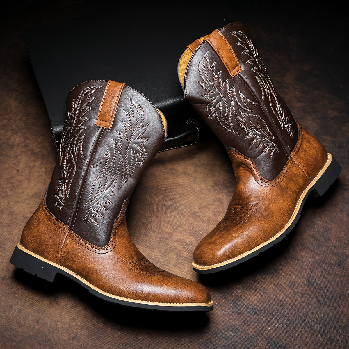 Premium Leather Roper Boots