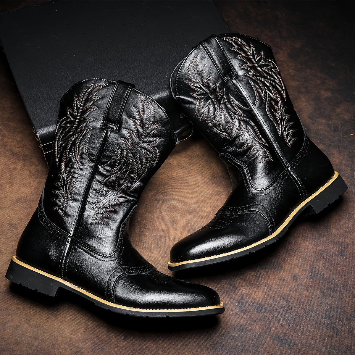 Premium Leather Roper Boots