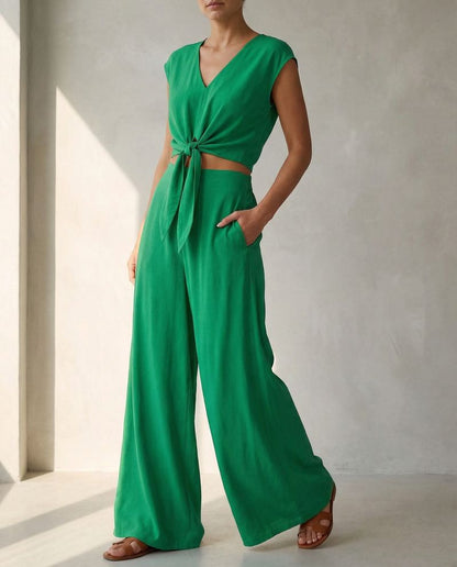 Riviera Palazzo Set - Green