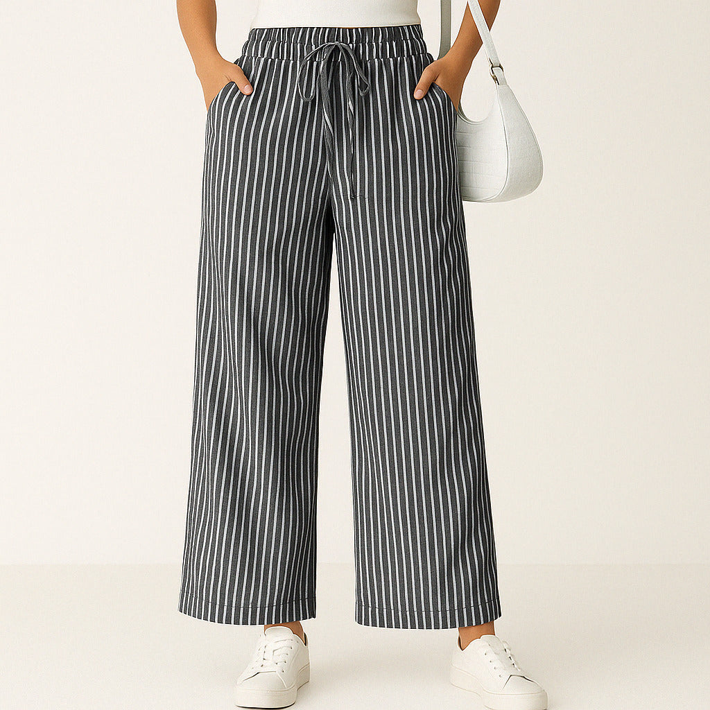 Carmen Striped Cotton Pants