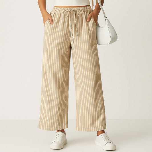 Carmen Striped Cotton Pants