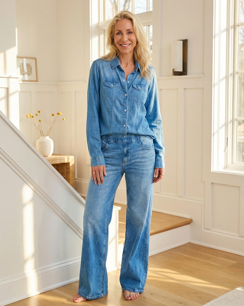 Côte Denim Pyjama Set - Hero