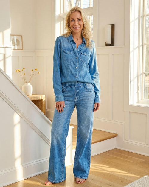 Côte Denim Pyjama Set - Hero