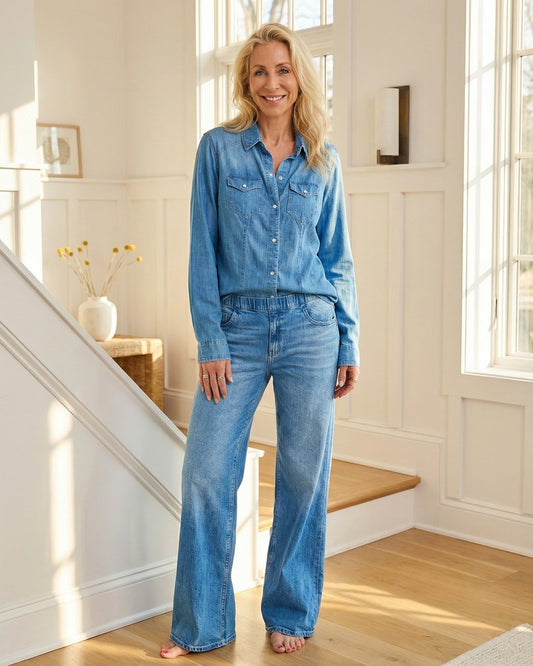 Côte Denim Pyjama Set - Hero
