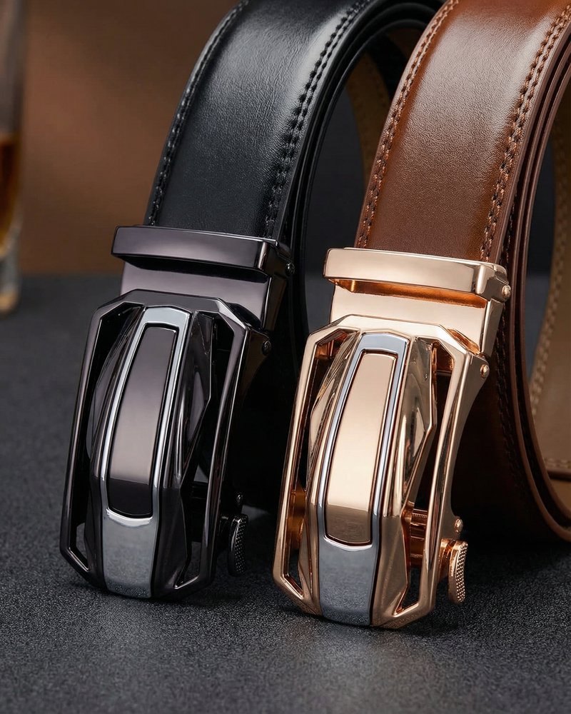 Monarch Leather Belt - Buckle Detail