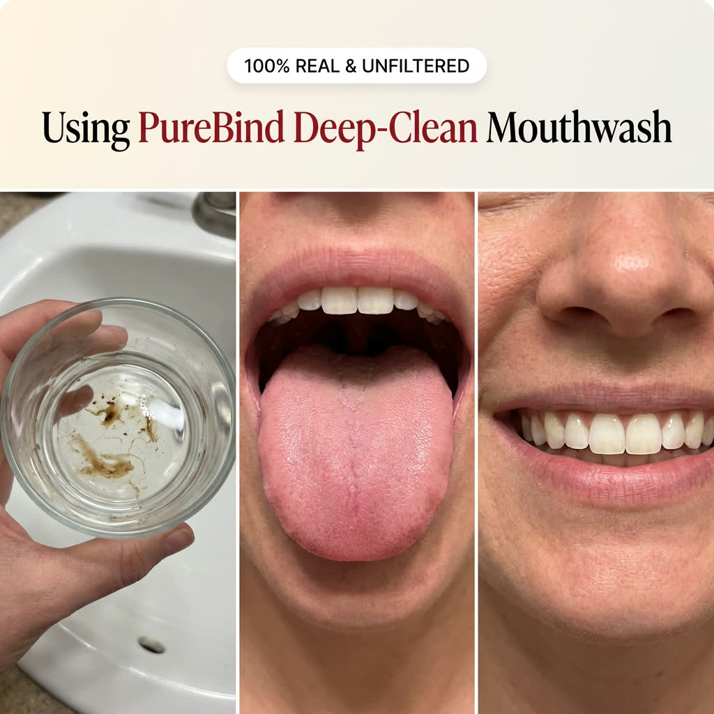 Using PureBind Deep-Clean Mouthwash - real unfiltered results