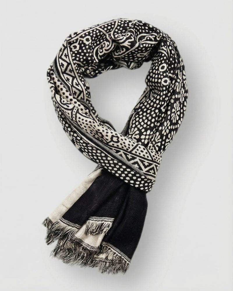 Riviera Cotton Scarf - Black