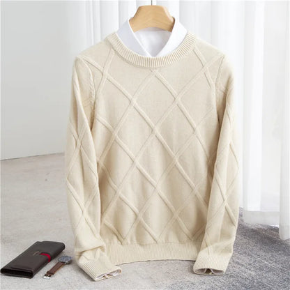 Cashmere Diamond Pattern Sweater