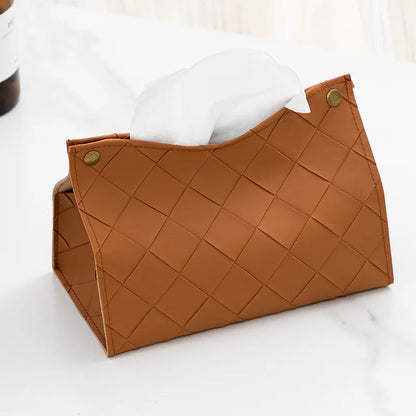 LuxWeave | Vegan Leather Tissue Box