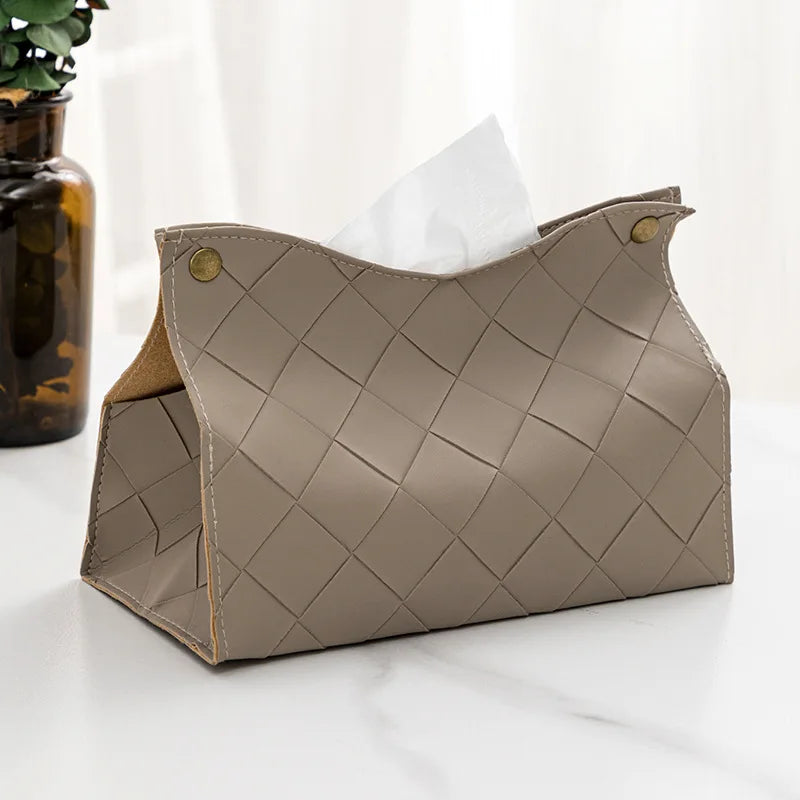 LuxWeave | Vegan Leather Tissue Box