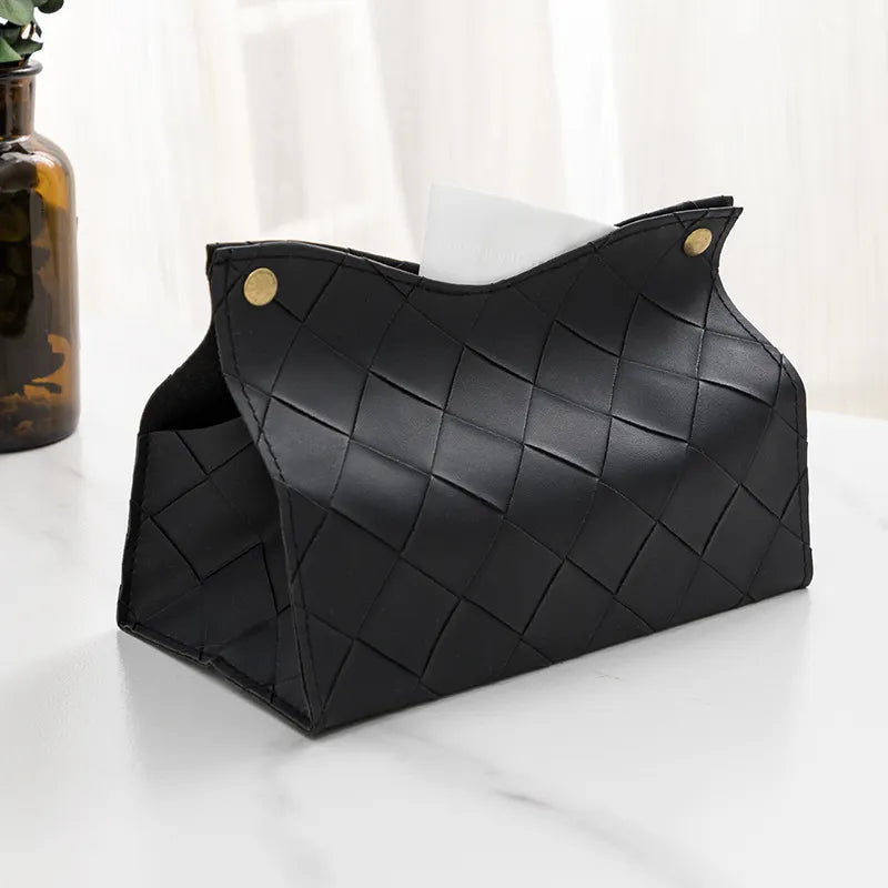 LuxWeave | Vegan Leather Tissue Box