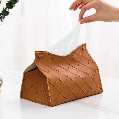 LuxWeave | Vegan Leather Tissue Box